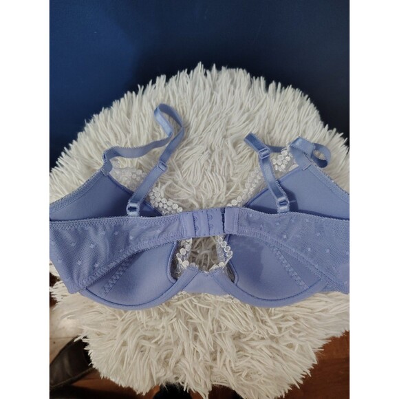 Adore Me 32D Purple Lace Balconette Bra With Underwire GUC - Picture 2 of 7